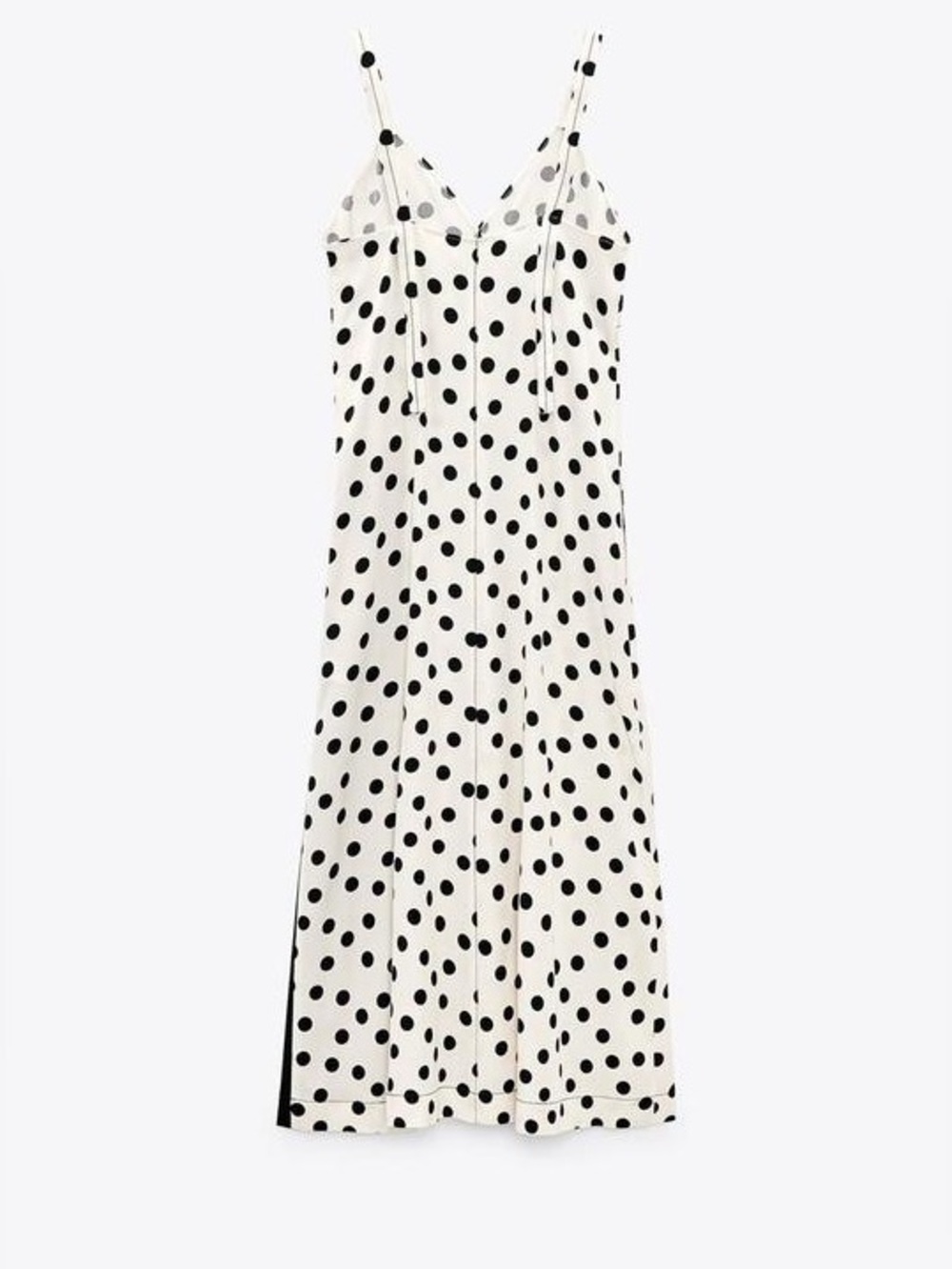Zara Limited Edition Polka Dot Slip Dress M Midi Blogger Viral - Picture 14 of 14